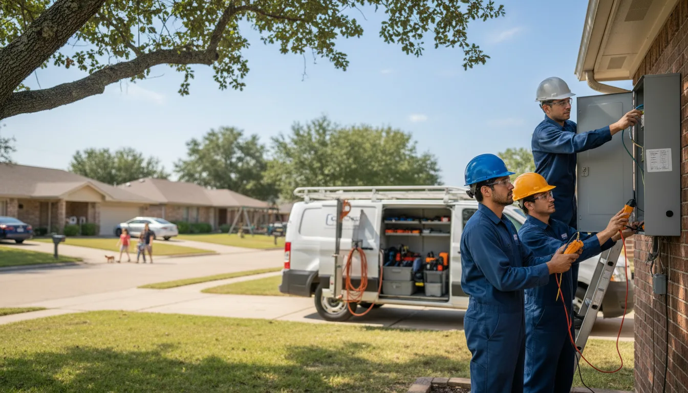 Certified electrician providing emergency electrical services in Covington, TX